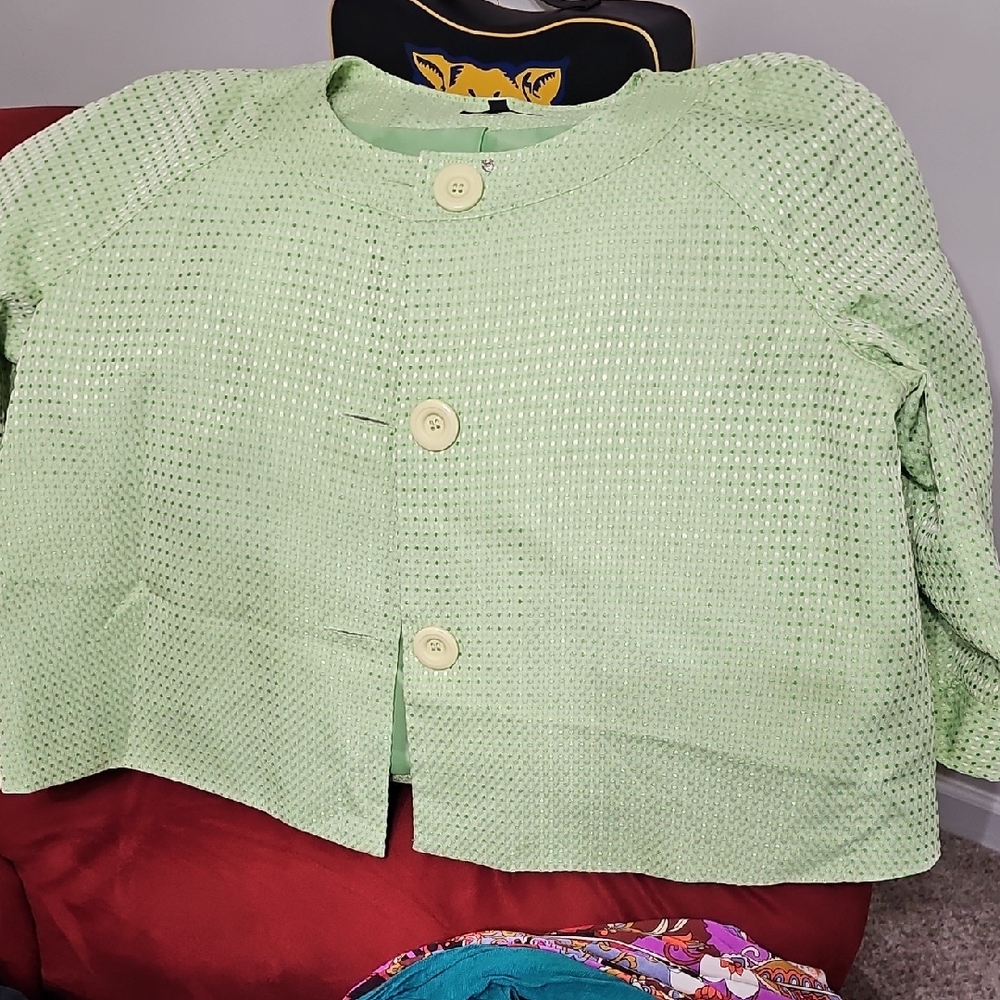 Elementz Light Green Textured Blazer